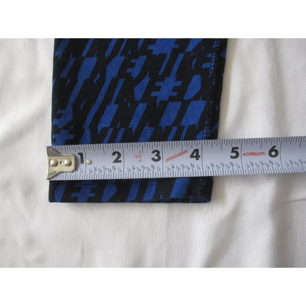 Nike All Over Logo Women Leggings Blue Black 